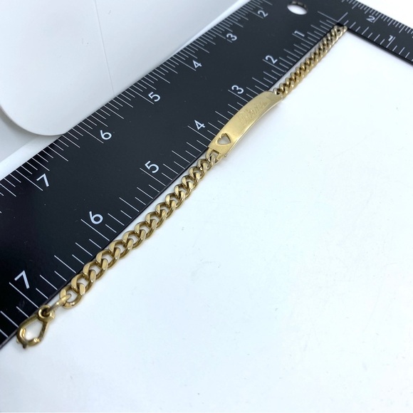 SPEIDEL Vintage Goldtone ID chain link Bracelet Engraved "RANA" - Picture 3 of 4